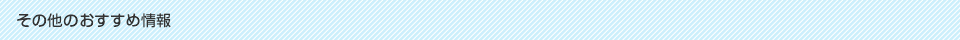 その他のおすすめ情報